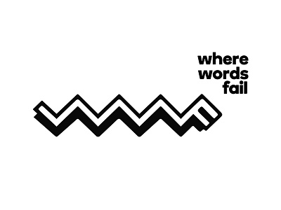 where words fail Logo brand identity logo mark music radio