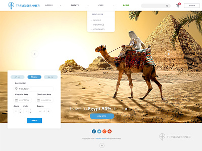 TravelScanner Travel Layout | Egypt Concept branding design hostel icon layout logo mark tourism uiux vector