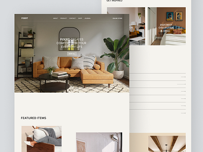 FOERT - Furniture Landing Page Website branding design landing page minimalist simple ui web website