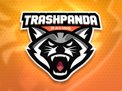 Official Trash Panda Logo Design animal branding design logo motorsports