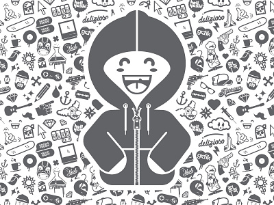 HAPPY HOODED WEIRDO beltramo bltr character happy hooded illustration pattern weirdo