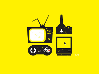 GOOD OL' TIMES atari beltramo bltr controller icon illustration mac nintendo tv