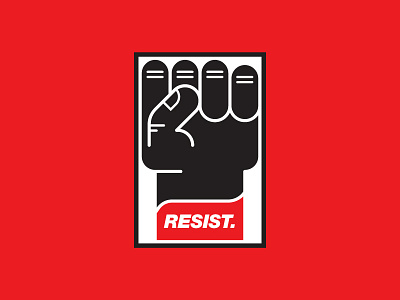 RESIST. beltramo bltr fist icon illustration logo resist sticker street art