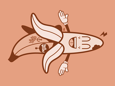 BANANA CHARACTER // awesome banana beltramo bltr character illustration vector