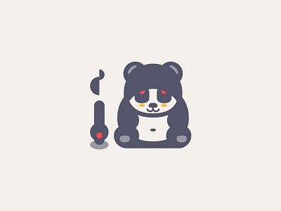 STONED PANDA // beltramo bltr icon illustration panda stoned