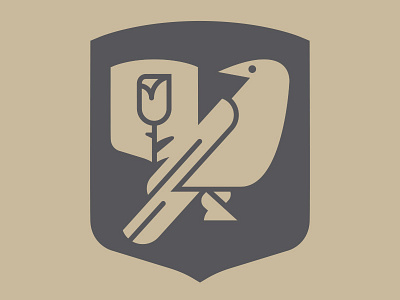 THE CROW PART TWO // beltramo bird bltr crow flower icon illustration logo rose