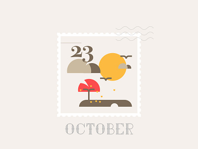 OCTOBER // autumn beltramo bltr icon illustration october stamp