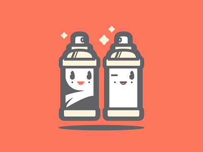 SPRAY CANS // beltramo bltr character icon illustration spray cans