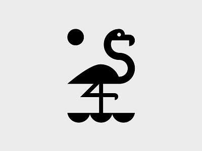 FLAMINGO // animal beltramo bltr flamingo icon illustration logo