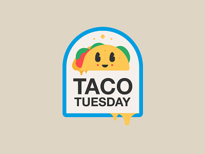 TACO TUESDAY // badge beltramo bltr character taco taco tuesday