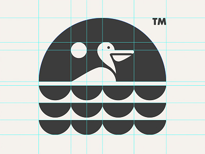 PELICAN // GRID SYSTEM // animal beltramo bltr grid system icon illustration logo pelican