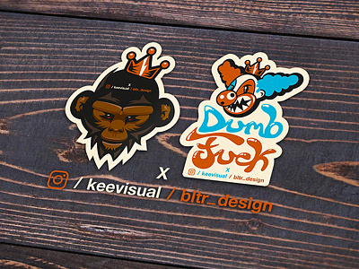 keevisualXbltr_design ape beltramo bltr character clown keevisual sticker