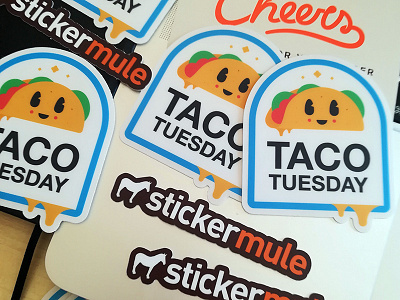 TACO TUESDAY // badge beltramo bltr character sticker sticker mule taco taco tuesday