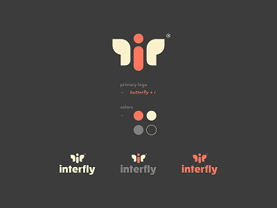 BUTTERFLY + i /////// butterfly icon illustration interfly logo