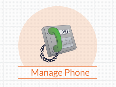 Tech Support: manage phone icon phone