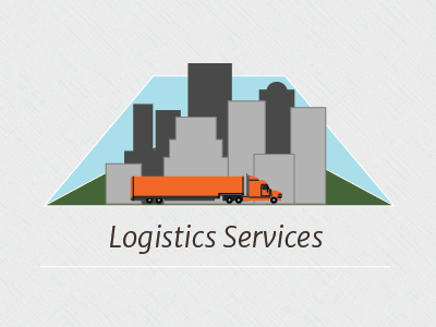 Logistic Services flat design logistics trucking