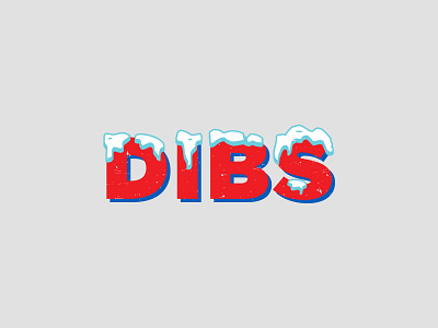 DIBS branding design flat illustration logo type typography vector