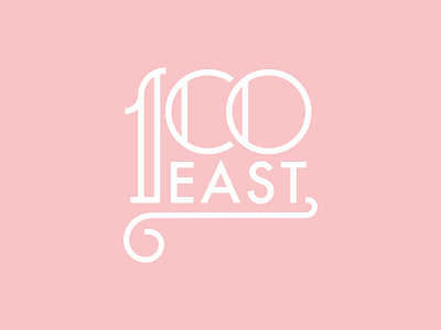 100 East Reality branding design flat illustration illustrator logo minimal type typography vector