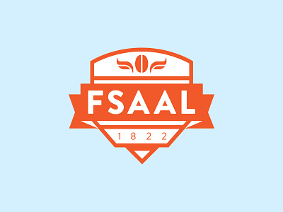 FSAAL Brazilian Coffee badge branding design flat icon illustration logo minimal typography vector