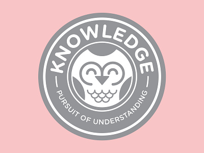 Core Value – Knowledge badge branding character design flat icon illustration logo minimal vector