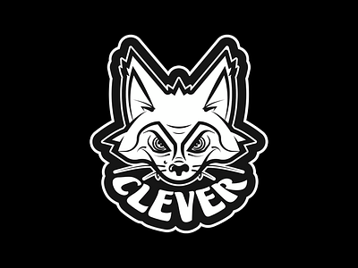 CORE VALUE - CLEVER badge flat fox hot rod illustration patch sticker vector