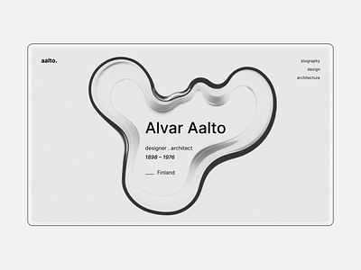 Alvar Aalto – main alvar aalto blackandwhite clean layout desktop grid layout homepage minimal minimalism ui web webdesign
