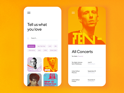 Concert track app