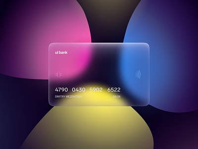 Credit Card animation card card design cards ui design glass glassmorphism minimal ui web