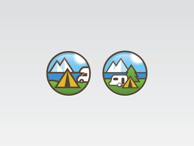 Camping icon in progress button camp camping circle icon logo round