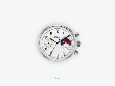 1960s Gallet MultiChron Yachting 'Big Eye' Chronograph app design illustration sketch vector watch