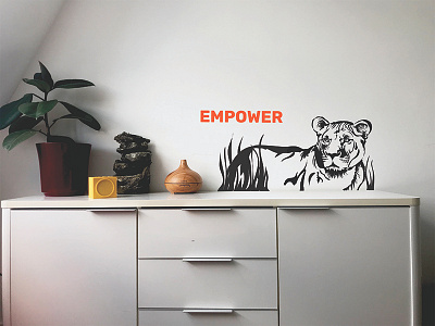 Lion animal illustration lion office graphics vector