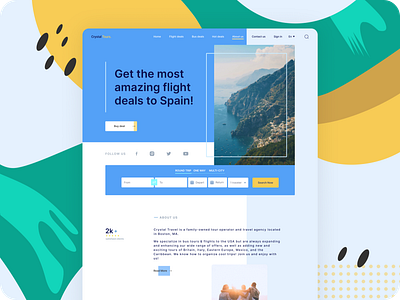 Travel agency concept travel webdesign