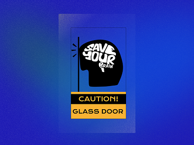 Poster for the glass door abstract door graphic design head poster