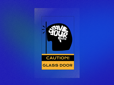 Poster for the glass door