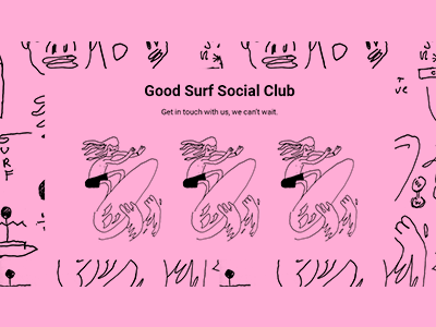 Good Surf Social Club beach illustration ink minimal ocean pen surf surfing type