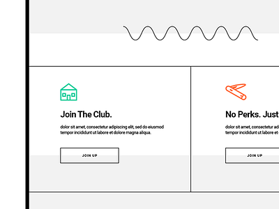 Meaning and fragments. centered design framework interface minimal mockup simple user web wireframe