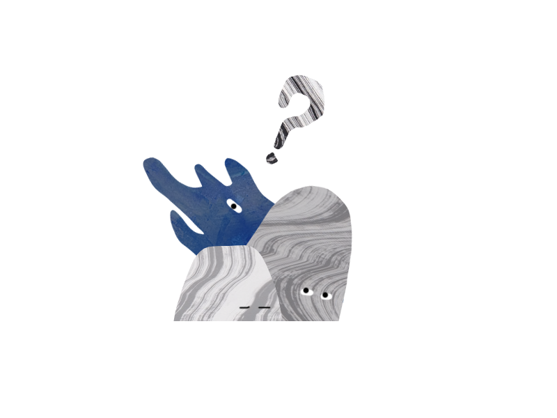 Quizzical Creatures design simple sketching web illustration interesting what question