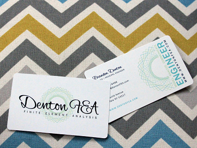 Denton FEA Business Card branding business identity logo print