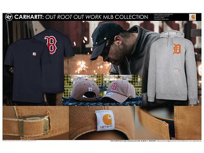 '47 x CARHARTT COLLABORATION: Out Root Out Work apparel apparel design apparel development baseball boston red sox carhartt design design management headwear hoodies mlb shirts workwear