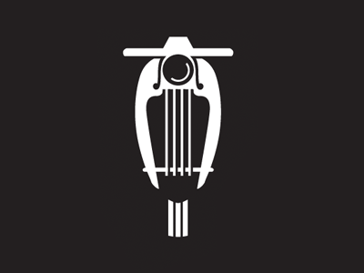 Scooter Lyre black white logo
