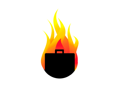 Burn your book fire icon process