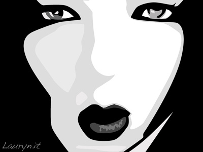 Shirley Manson tribute celebrities illustration vector