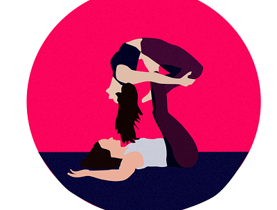 Yoga girls acroyoga affinity designer affinitydesigner flatillustration illustration vector yoga yogapose