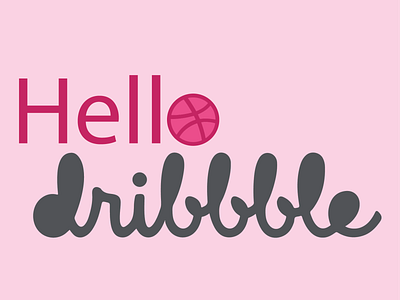 Hello Dribbble brand design design dribbble dribbble best shot dribbble invite hellodribbble icon illustration thankyou typography welcome