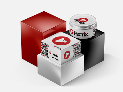 pettix logo, visual identity & package branding font lettering package design