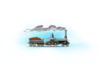 Steam locomotive locomotive old train
