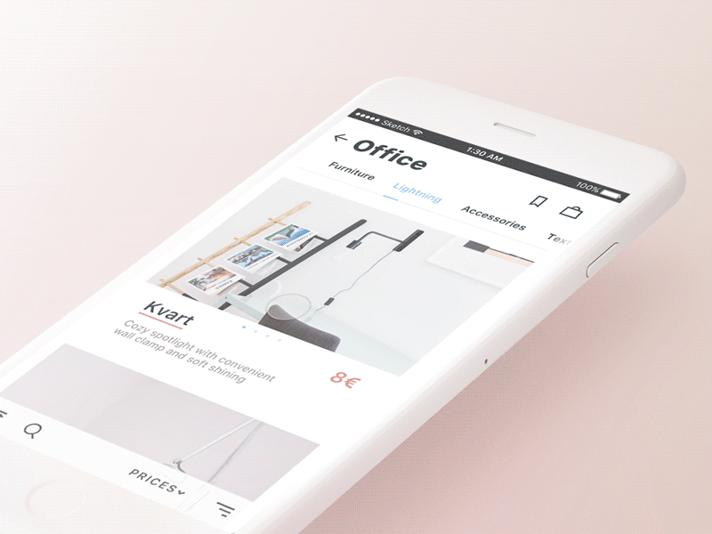 Products Catalog animations app interactions interface iphone mobile principle product shop ui ux
