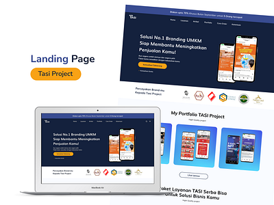 Landing Page Creative Agency “Tasi Project” creative agency app ui design uiuxdesign uiuxweb