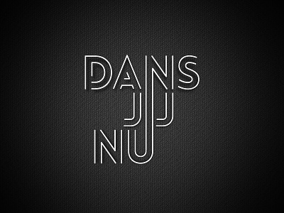 Campaign logo - DANS JIJ NU black and white campaign logo dark identity lines logo typo typography