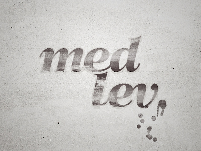 Medlev logo black and white concrete design logo design typo